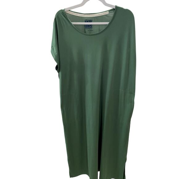 Muk Luks Dresses & Skirts - Muk Luks Green Cloud Knit Cap Sleeve Maxi Dress - Size XL (EUC)